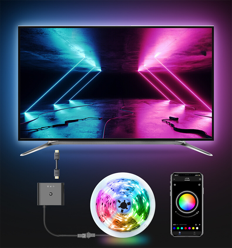 HD SYNC BOX TV BACKLIGHT KIT - LED AMBILIGHT TV